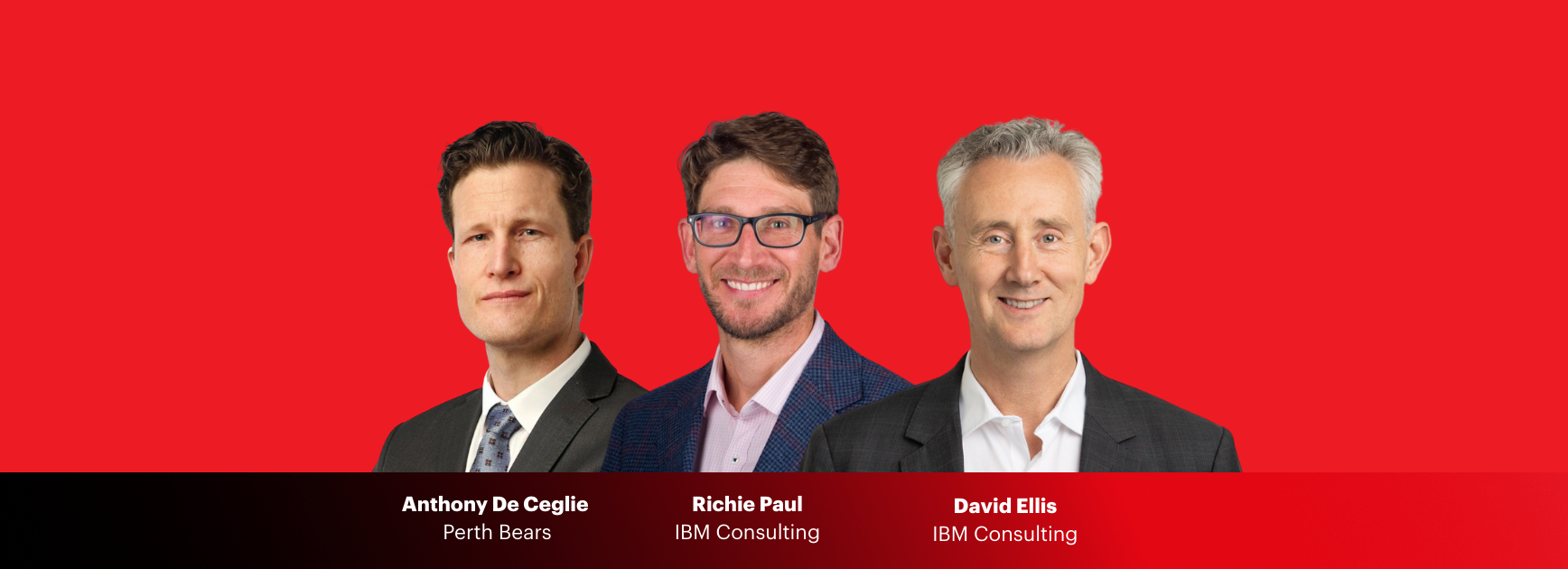 Image of Anthony De Ceglie (Perth Bears) and Richie Paul and David Ellis from IBM