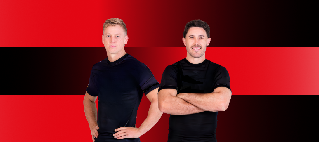 Image of Tyran Wishart and Nick Meaney against a red and black background